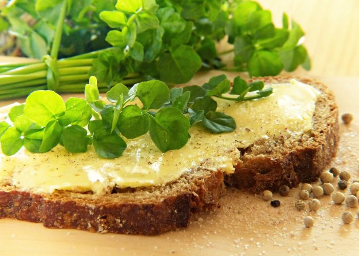 Brunnenkresse Brot